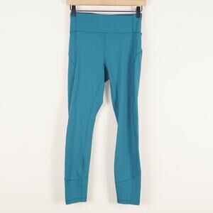 Lululemon In Movment 7/8 Tight Everlux 25" Bermuda Teal Leggings Sz 6